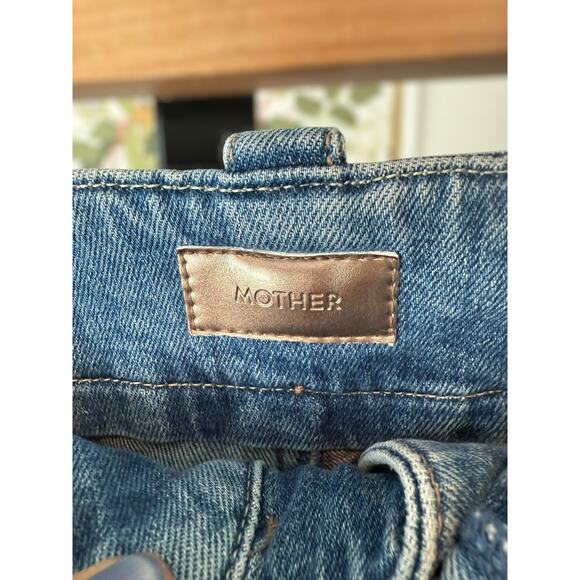 MOTHER The Zipped Greaser Loop Jeans High Rise Wash Secret Sister Womens Size 26 - Picture 6 of 9